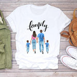 Women Cartoon Super Mom Life Mama Mother Summer Print Lady T-shirts Top