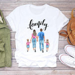 Women Cartoon Super Mom Life Mama Mother Summer Print Lady T-shirts Top