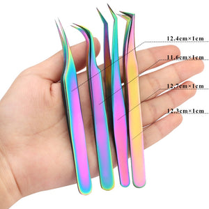 1 Pcs Eyelashes Tweezers Stainless High Precision Anti-static