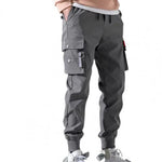 Men Pants Hip Hop Pants New Male Trousers Men Solid Multi-pocket Cargo Pants Skinny Fit Sweatpants