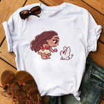 Disney Cartoon T Shirt Women Ariel Tees Cute Anime Little Princess Kids Tshirt Female