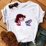 Disney Cartoon T Shirt Women Ariel Tees Cute Anime Little Princess Kids Tshirt Female