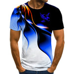 Fashion summer t-shirt men Eagle print men T-shirt street style print t-shirt men