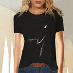 Summer Women Clothing Funny Cat 3D Print Long Sleeve T-Shirts Ladies Fashion Tops