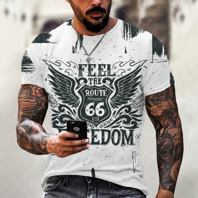 Summer New Mens T Shirts Clothes Short Sleeve Fashion  Letters Printed O Collared Tshirt