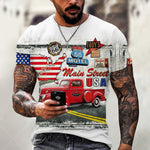 Summer New Mens T Shirts Clothes Short Sleeve Fashion  Letters Printed O Collared Tshirt