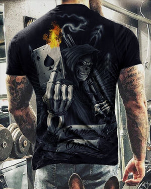 Fashion Summer Horror Skull 3D Print Men T-Shirt O-Neck Short Sleeve T Shirt Men Clothing