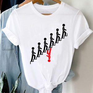 T-shirts Women Cartoon Wine Funny Fashion Clothing Spring Summer Clothes Tshirt