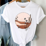 T-shirts Women Cartoon Wine Funny Fashion Clothing Spring Summer Clothes Tshirt