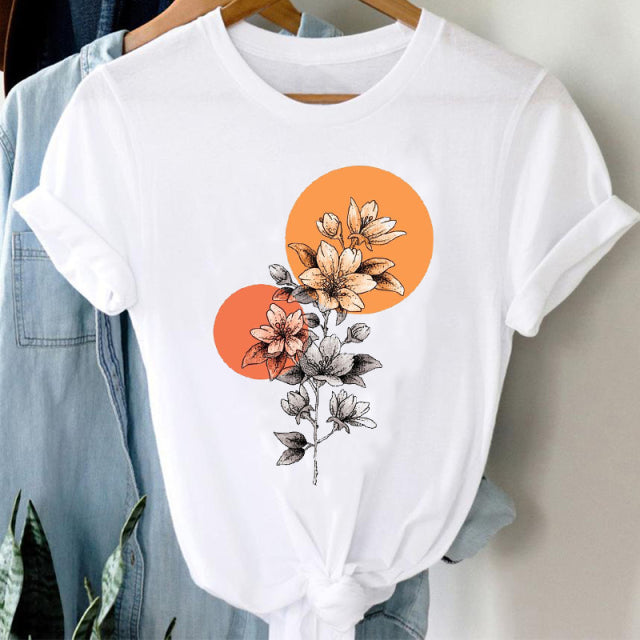 T-shirts Women Cartoon Wine Funny Fashion Clothing Spring Summer Clothes Tshirt