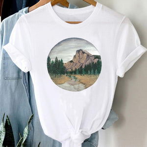 T-shirts Women Cartoon Wine Funny Fashion Clothing Spring Summer Clothes Tshirt