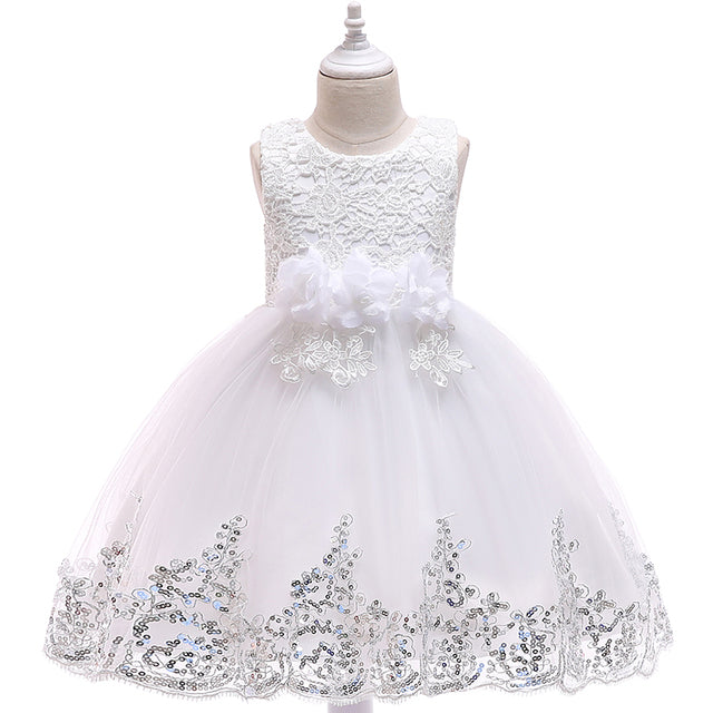 Girl Summer Lace Princess Dress Children Floral Gown Dresses For Girls