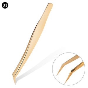 1 Pcs Eyelashes Tweezers Stainless High Precision Anti-static