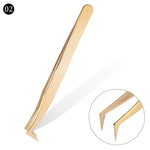 1 Pcs Eyelashes Tweezers Stainless High Precision Anti-static