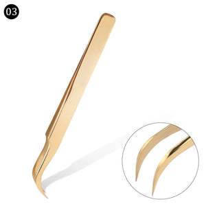 1 Pcs Eyelashes Tweezers Stainless High Precision Anti-static