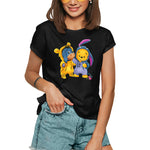 New Disney T-shirt Cute Winnie the Pooh Bear Graphic Female Clothing Casual Ladies Tshirt