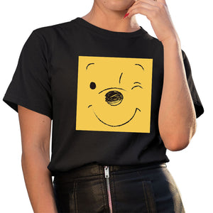 New Disney T-shirt Cute Winnie the Pooh Bear Graphic Female Clothing Casual Ladies Tshirt