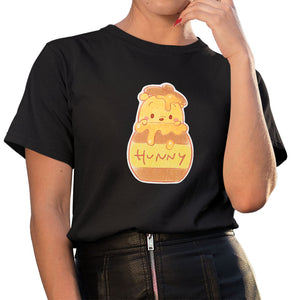 New Disney T-shirt Cute Winnie the Pooh Bear Graphic Female Clothing Casual Ladies Tshirt