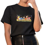 New Disney T-shirt Cute Winnie the Pooh Bear Graphic Female Clothing Casual Ladies Tshirt