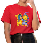 New Disney T-shirt Cute Winnie the Pooh Bear Graphic Female Clothing Casual Ladies Tshirt