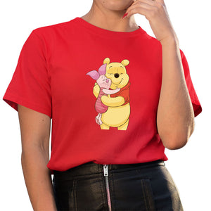 New Disney T-shirt Cute Winnie the Pooh Bear Graphic Female Clothing Casual Ladies Tshirt