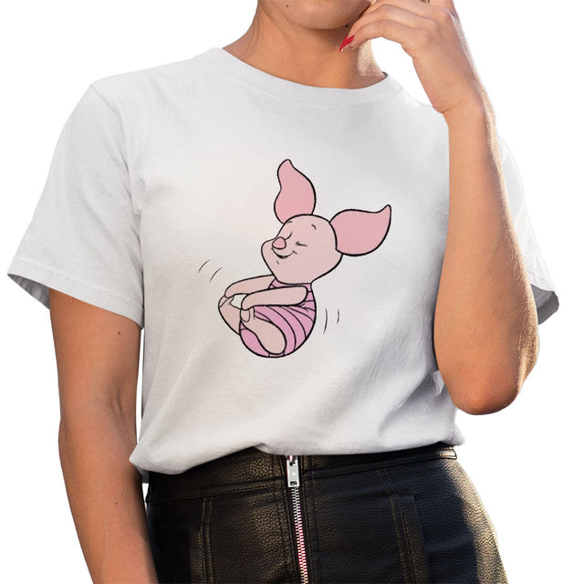 New Disney T-shirt Cute Winnie the Pooh Bear Graphic Female Clothing Casual Ladies Tshirt