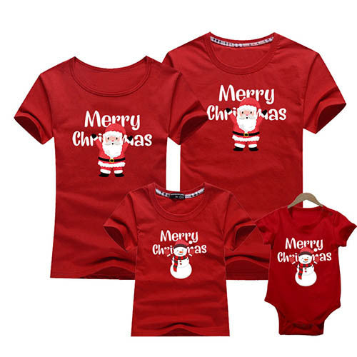 Christmas Family Look Mom And Me Clothes Adult Kids T-shirt Baby Outfits