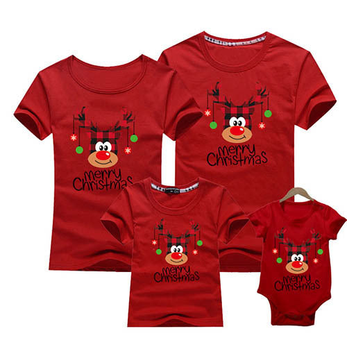 Christmas Family Look Mom And Me Clothes Adult Kids T-shirt Baby Outfits