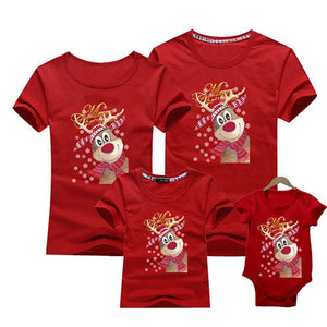 Christmas Family Look Mom And Me Clothes Adult Kids T-shirt Baby Outfits