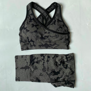 Adapt Camo Seamless Yoga Set For Women Workout Summer Clothes Sports Bra