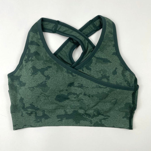 Adapt Camo Seamless Yoga Set For Women Workout Summer Clothes Sports Bra