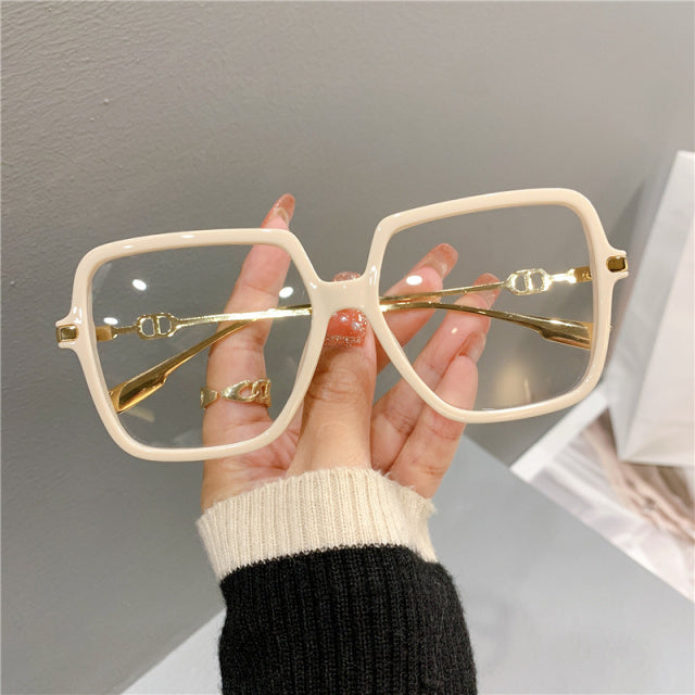 Fashion Oversized Square Eyewear Retro Women