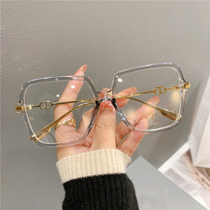 Fashion Oversized Square Eyewear Retro Women