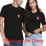 Couple Top T-shirt Casual Cotton Short Sleeve Tees Brand Loose Women And Men