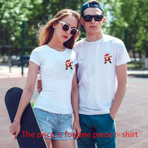 Couple Top T-shirt Casual Cotton Short Sleeve Tees Brand Loose Women And Men