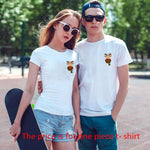 Couple Top T-shirt Casual Cotton Short Sleeve Tees Brand Loose Women And Men