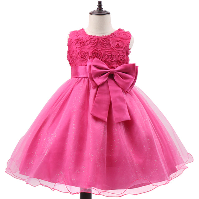 Girl Flower Princess Dress Children Summer Tutu Wedding Birthday Party Dresses