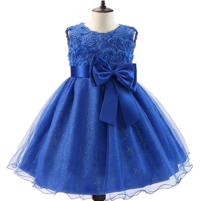 Girl Flower Princess Dress Children Summer Tutu Wedding Birthday Party Dresses