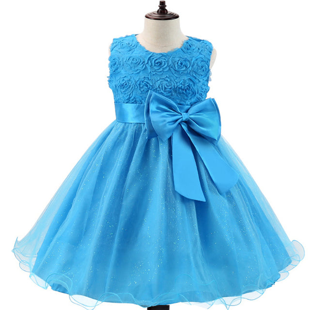 Girl Flower Princess Dress Children Summer Tutu Wedding Birthday Party Dresses