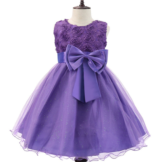 Girl Flower Princess Dress Children Summer Tutu Wedding Birthday Party Dresses