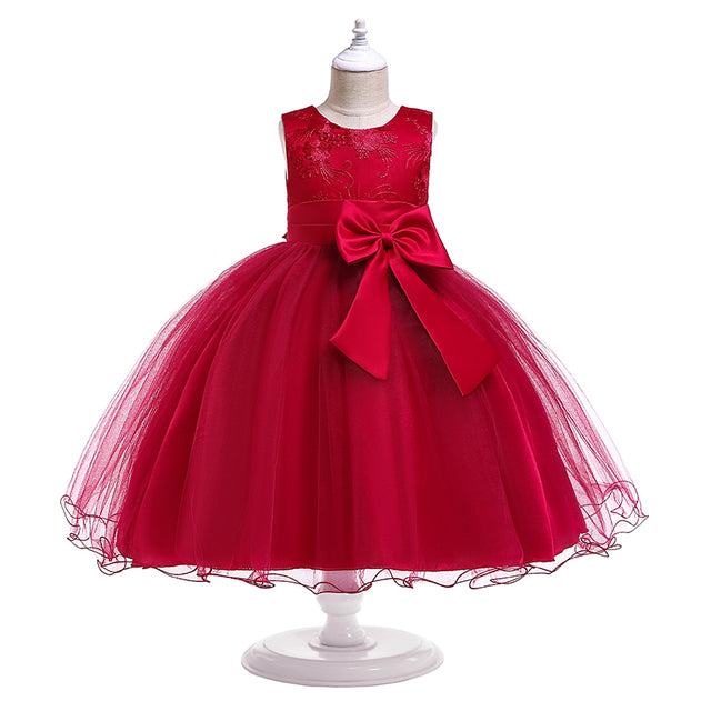 Girl Flower Princess Dress Children Summer Tutu Wedding Birthday Party Dresses