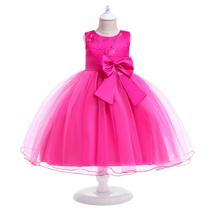 Girl Flower Princess Dress Children Summer Tutu Wedding Birthday Party Dresses