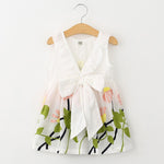 Summer Girls Dress Strap Hollow Embroidery Casual Sleeveless Party Princess Dress