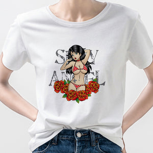 Aesthetic Soft Girl Y2K Accessories Pin Up Clothing Grunge Beauty Sexy Woman Tee Shirt