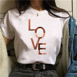 Summer Short Sleeve T-shirts Top T Shirt Ladies Womens White T Shirt Tops