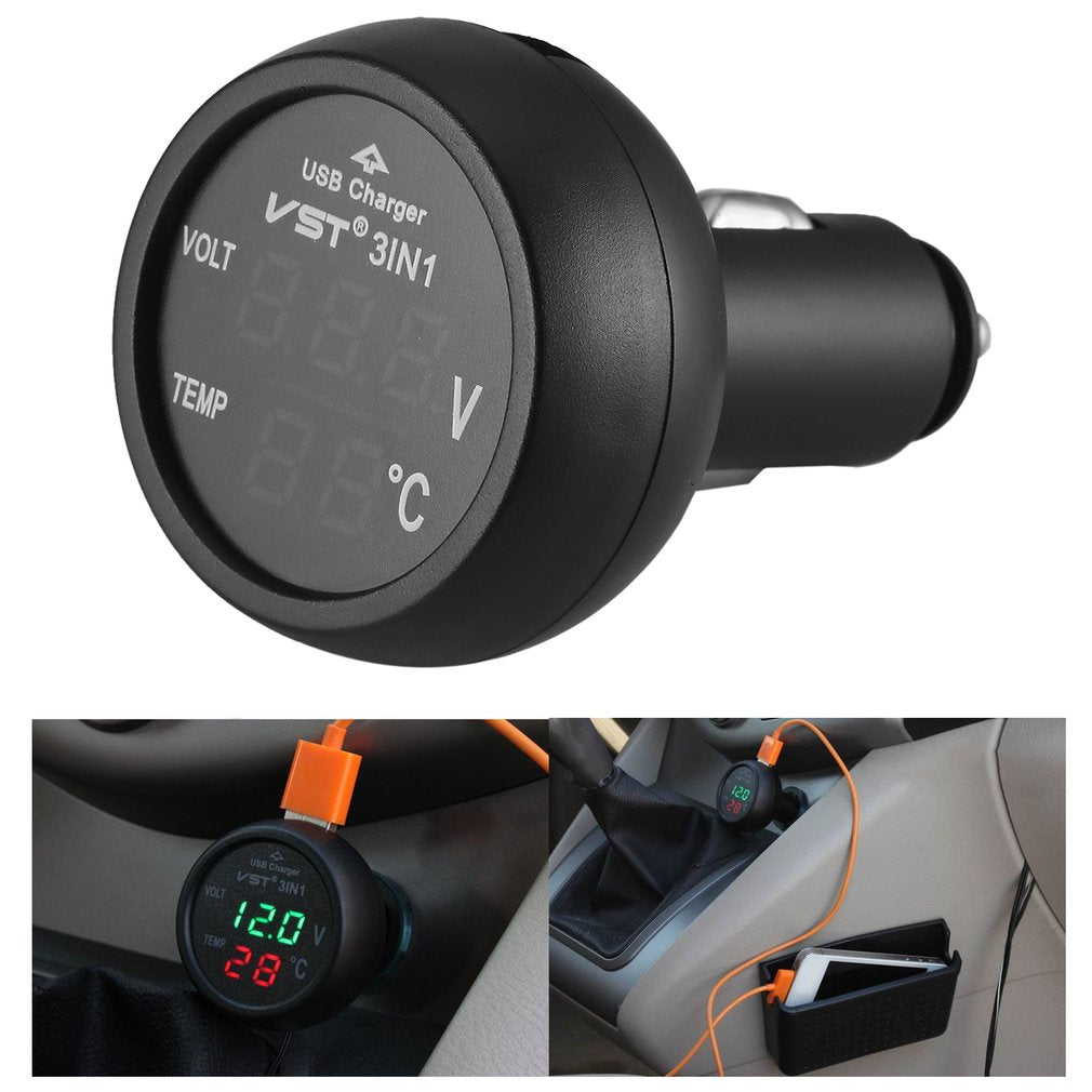 USB Car Charger Voltmeter