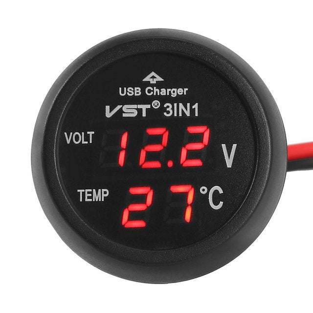 USB Car Charger Voltmeter