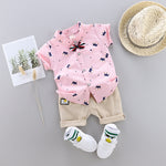 Baby Boys Girls Clothes Clothing Sets Kids Children Boy T-shirts + Pants Suits Summer Toddler