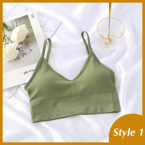 Women Tank Crop Top Seamless Underwear Female Crop Tops Sexy Padded Camisole