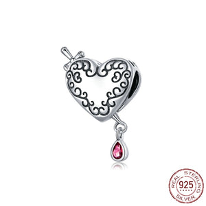 Pandora Bracelet Original Heart-Shaped Fit 925 Sterling Silver Golden